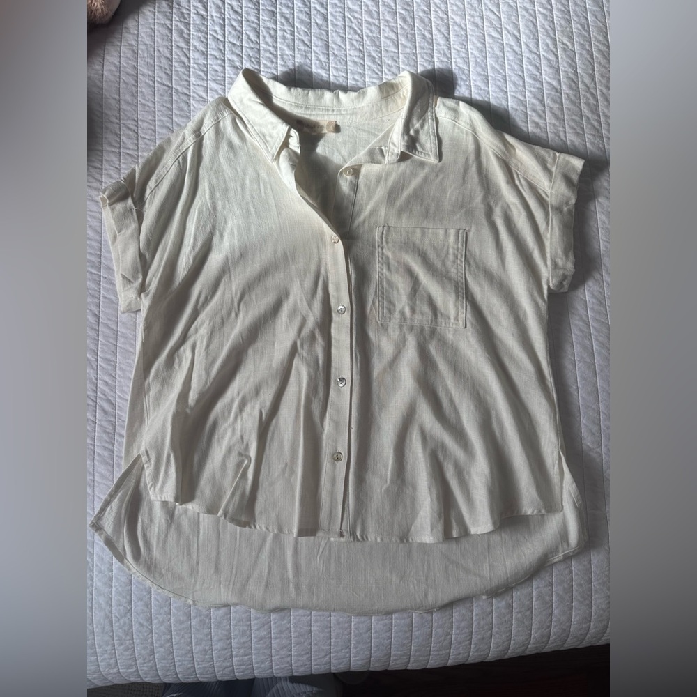Altar’D State Beach Button Up Blouse
